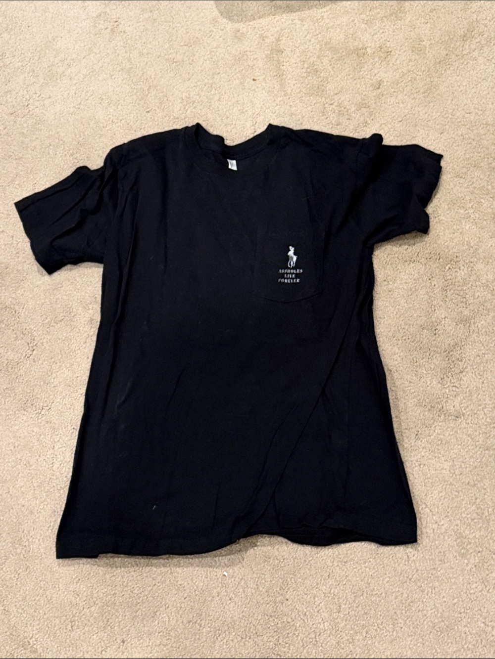 Men's Black pocket Tee with Small Logo